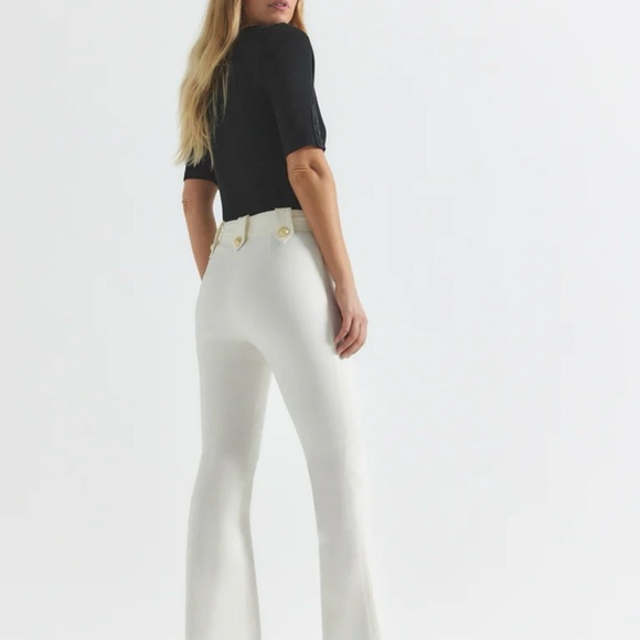 NWT DEREK LAM 10 CROSBY Robertson Flare Trousers - Size 6 - Picture 3 of 9